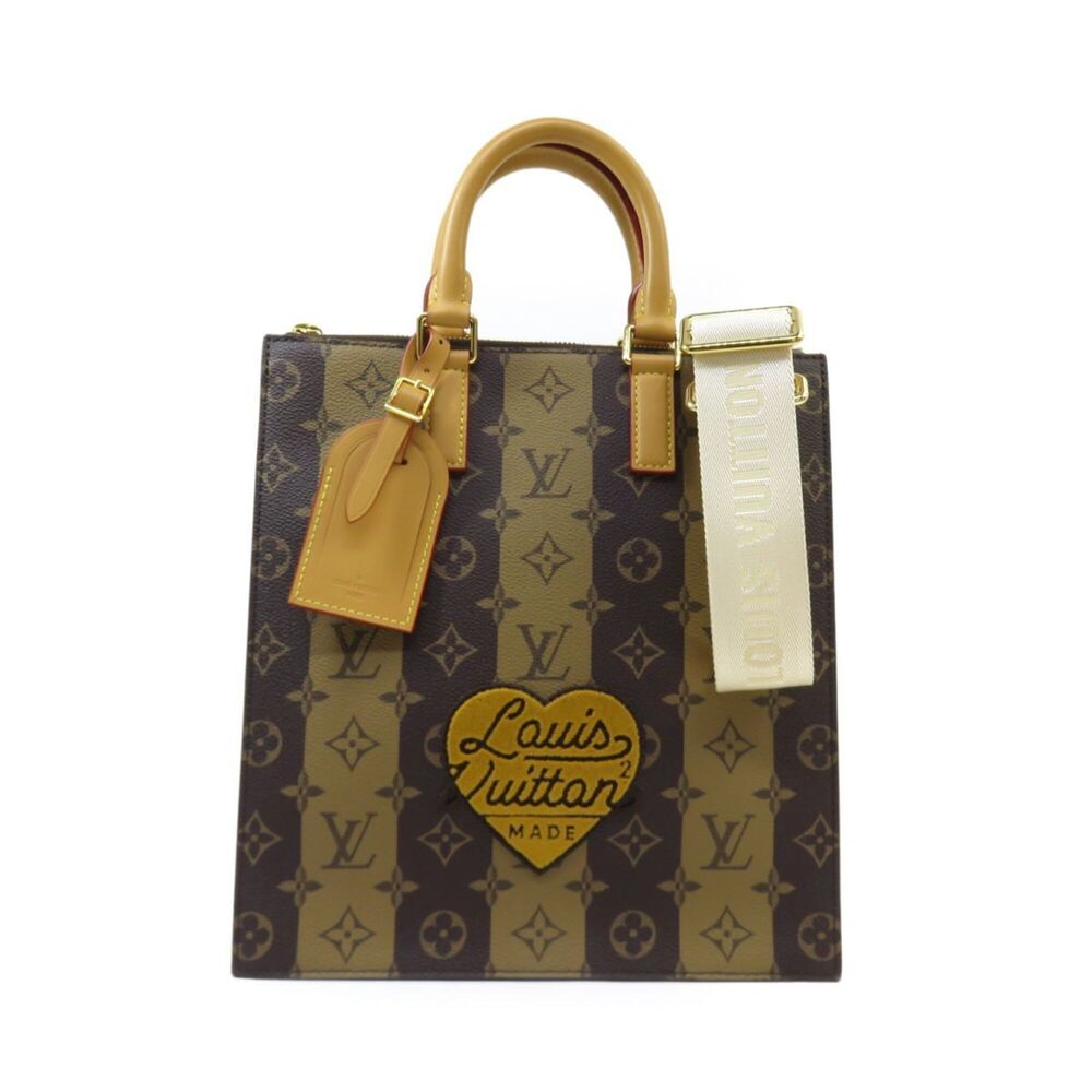 LOUIS VUITTON x NIGO Sac Plat M45969 Monogram Stripe Tote Bag Shoulder